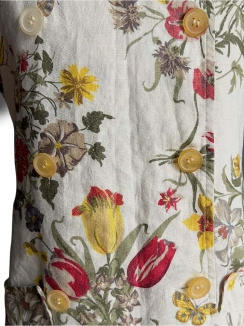 Gucci 100% Linen floral dress - Picture 5 of 14